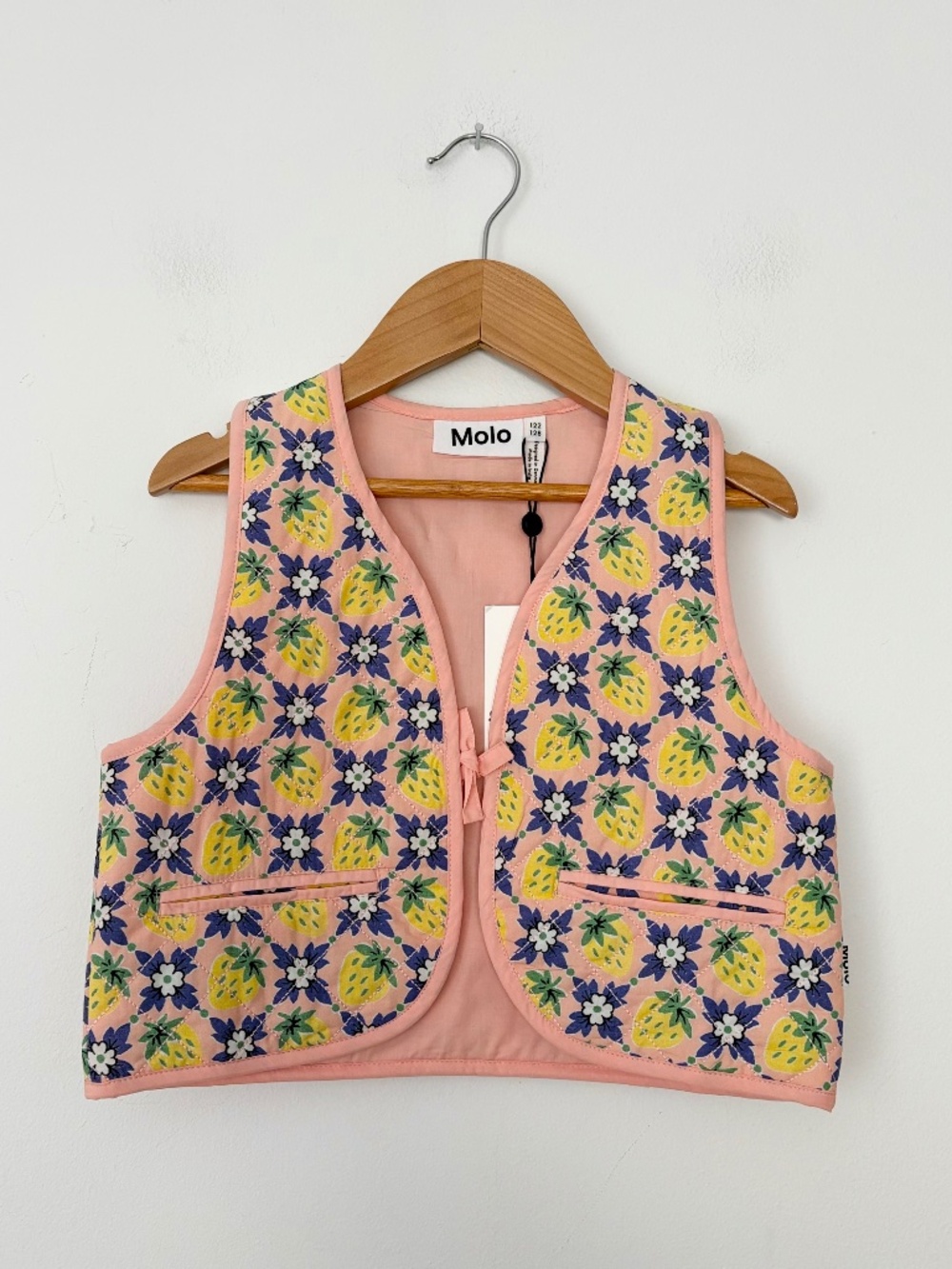 Molo quilted tie front vest